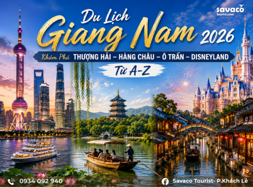 Du Lịch Giang Nam 2026: Khám Phá Thượng Hải – Hàng Châu – Ô Trấn – Disneyland Từ A-Z