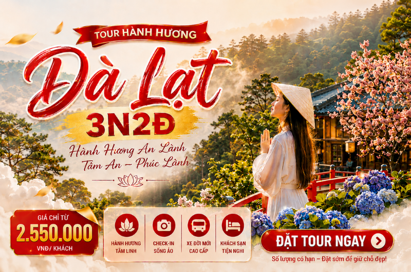 Hành HƯƠNG ĐÀ LẠT 3N2Đ