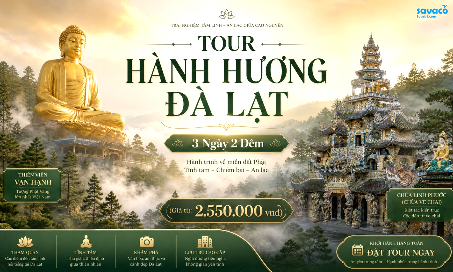 Hành HƯƠNG ĐÀ LẠT 3N2Đ
