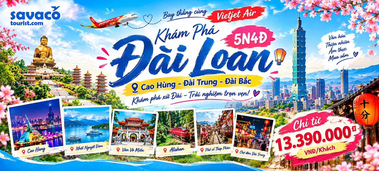 ĐÀI LOAN 5N4Đ: CAO HÙNG – ĐÀI TRUNG – ĐÀI BẮC