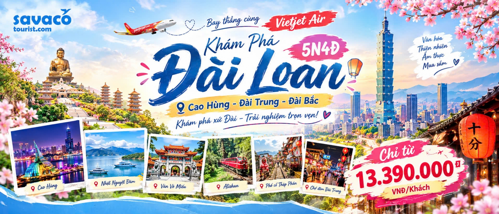 ĐÀI LOAN 5N4Đ: CAO HÙNG - ĐÀI TRUNG - ĐÀI BẮC