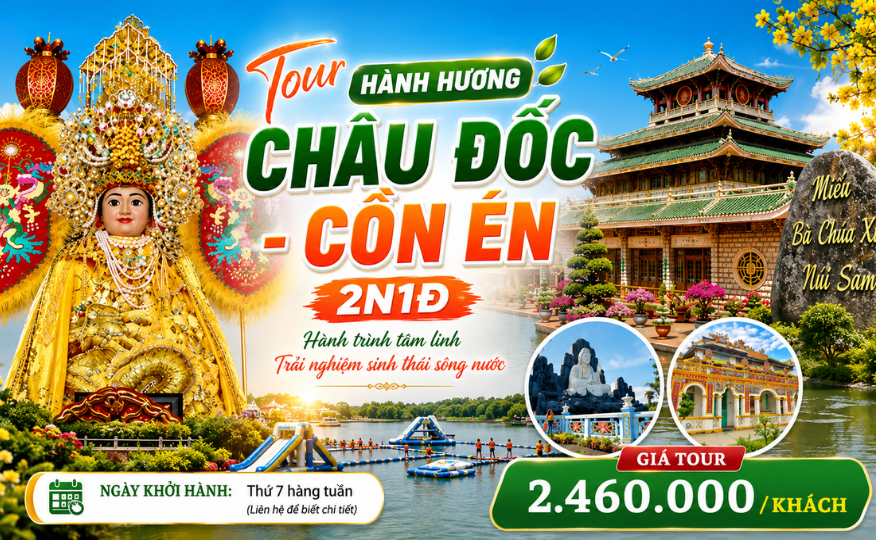  HÀNH HƯƠNG  MIẾU  BÀ CHÂU ĐỐC CỒN ÉN  