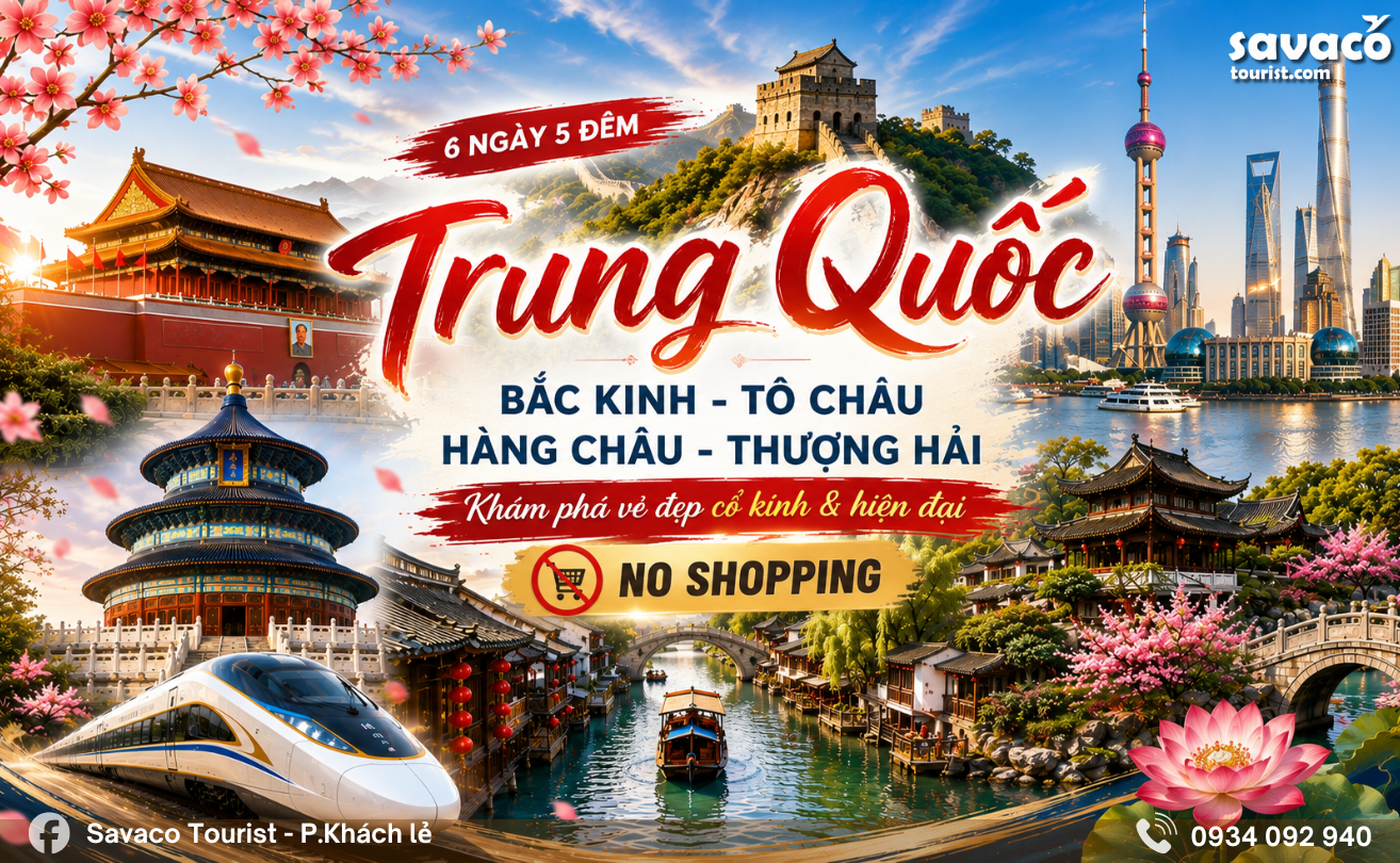 Tour Bắc Kinh – Thượng Hải 6N5Đ No Shopping Bay Vietnam Airlines