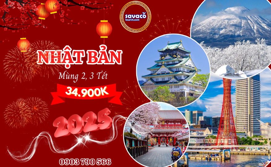 DU XUÂN NHẬT BẢN 5N5D: OSAKA - KYOTO - NAGOYA - PHÚ SỸ - TOKYO