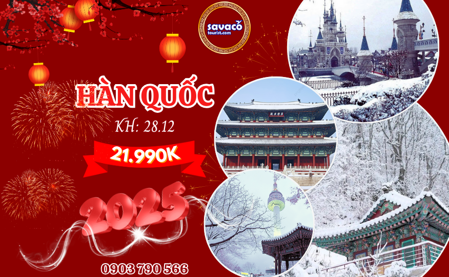 (TẾT TÂY) HÀN QUỐC 5N4Đ: SEOUL – NAMI – LOTTE WORLD