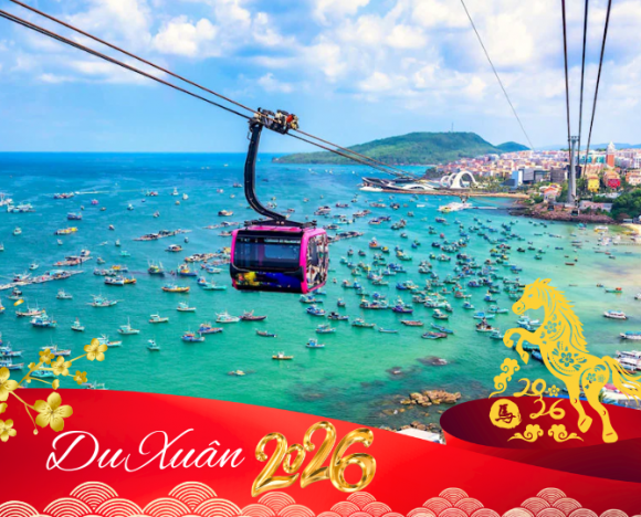 TOUR TẾT 2026 | PHÚ QUỐC 3N2Đ: KDL HÒN THƠM  – GRAND WORLD – SUNSET TOWN