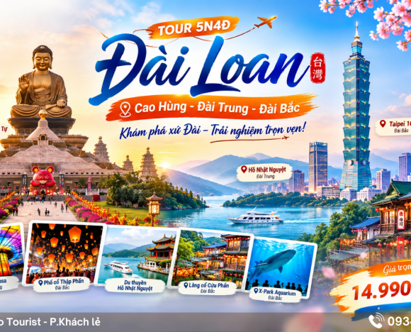 Tour Đài Loan 5N4Đ: Cao Hùng – Đài Trung – Đài Bắc Trọn Gói 2026